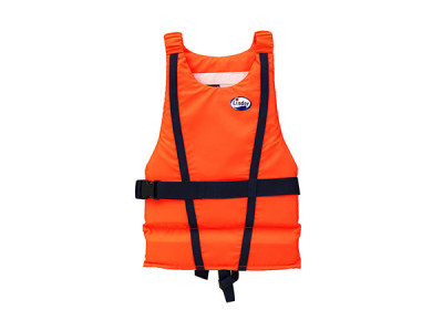 Canoe life jacket (orange/blue with waist band 160 cm), Inkas 40 – 130 kg
