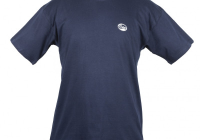 T-shirt marinblå med Linder logga, storlek M